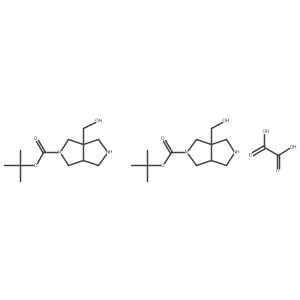 tert-Butyl 3a-(hydroxymethyl)hexahydropyrrolo[3,4-c]pyrrole-2(1H)-carboxylate hemioxalate Structure