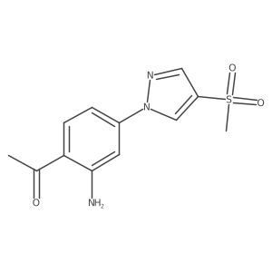 1-[2-amino-4-(4-methanesulfonyl-1H-pyrazol-1-yl)phenyl]ethan-1-one Structure
