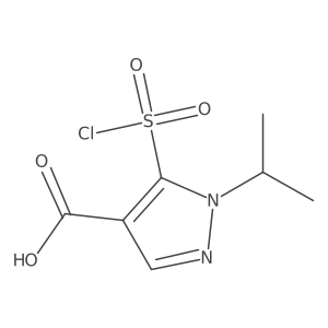 5-(chlorosulfonyl)-1-(propan-2-yl)-1H-pyrazole-4-carboxylic acid结构式