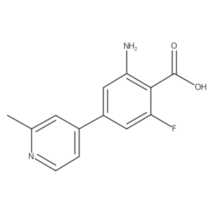2-Amino-6-fluoro-4-(2-methylpyridin-4-yl)benzoic acid Structure