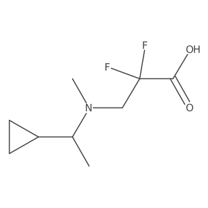 3-[(1-Cyclopropylethyl)(methyl)amino]-2,2-difluoropropanoic acid结构式