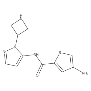 4-amino-N-[1-(azetidin-3-yl)-1H-pyrazol-5-yl]thiophene-2-carboxamide结构式