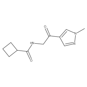N-[2-(1-methyl-1H-pyrazol-4-yl)-2-oxoethyl]cyclobutanecarboxamide Structure