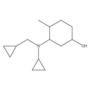 3-[Cyclopropyl(cyclopropylmethyl)amino]-4-methylcyclohexan-1-ol结构式