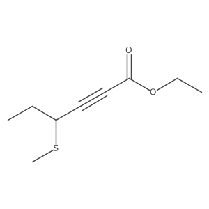 Ethyl 4-(methylsulfanyl)hex-2-ynoate结构式