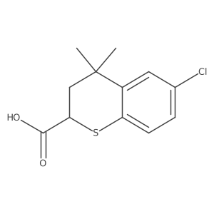 6-chloro-4,4-dimethyl-3,4-dihydro-2H-1-benzothiopyran-2-carboxylic acid结构式