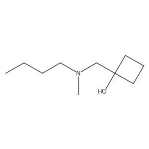 1-{[Butyl(methyl)amino]methyl}cyclobutan-1-ol Structure