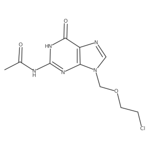 N-(9-((2-chloroethoxy)methyl)-6-oxo-6,9-dihydro-1H-purin-2-yl)acetamide Structure