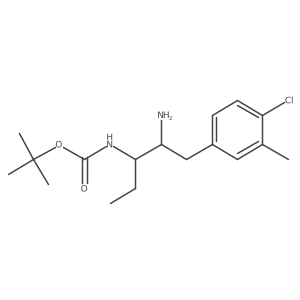 tert-butyl N-[(3S)-2-amino-1-(4-chloro-3-methylphenyl)pentan-3-yl]carbamate Structure