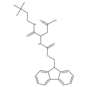 3-[(3,3-dimethylbutyl)carbamoyl]-3-({[(9H-fluoren-9-yl)methoxy]carbonyl}amino)propanoic acid结构式