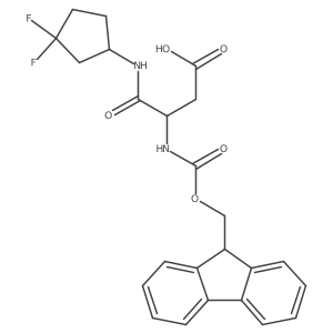 3-[(3,3-difluorocyclopentyl)carbamoyl]-3-({[(9H-fluoren-9-yl)methoxy]carbonyl}amino)propanoic acid Structure