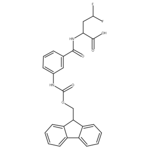 2-{[3-({[(9H-fluoren-9-yl)methoxy]carbonyl}amino)phenyl]formamido}-4,4-difluorobutanoic acid Structure