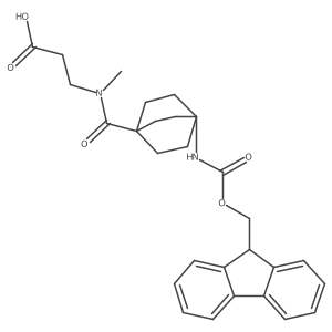 3-{1-[4-({[(9H-fluoren-9-yl)methoxy]carbonyl}amino)bicyclo[2.2.2]octan-1-yl]-N-methylformamido}propanoic acid Structure