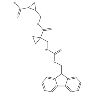 2-[({1-[({[(9H-fluoren-9-yl)methoxy]carbonyl}amino)methyl]cyclopropyl}formamido)methyl]cyclopropane-1-carboxylic acid Structure