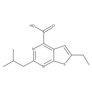6-Ethyl-2-(2-methylpropyl)thieno[2,3-d]pyrimidine-4-carboxylic acid Structure