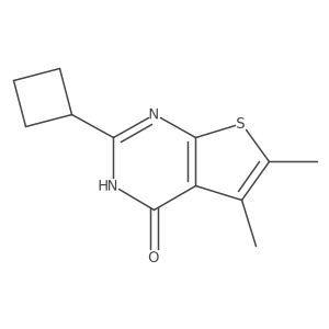 2-Cyclobutyl-5,6-dimethyl-3H-thieno[2,3-d]pyrimidin-4-one结构式