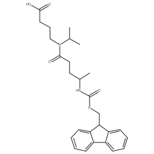 4-[4-({[(9H-fluoren-9-yl)methoxy]carbonyl}amino)-N-(propan-2-yl)pentanamido]butanoic acid Structure