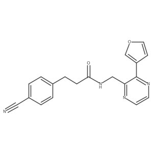 3-(4-cyanophenyl)-N-((3-(furan-3-yl)pyrazin-2-yl)methyl)propanamide Structure