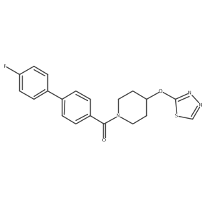 (4-((1,3,4-Thiadiazol-2-yl)oxy)piperidin-1-yl)(4'-fluoro-[1,1'-biphenyl]-4-yl)methanone结构式