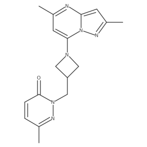 2-[(1-{2,5-Dimethylpyrazolo[1,5-a]pyrimidin-7-yl}azetidin-3-yl)methyl]-6-methyl-2,3-dihydropyridazin-3-one结构式