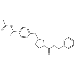 rel-Benzyl (R)-3-(4-((S)-1-acetamidoethyl)phenoxy)pyrrolidine-1-carboxylate Structure