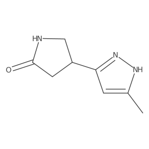 4-(5-methyl-1H-pyrazol-3-yl)pyrrolidin-2-one结构式