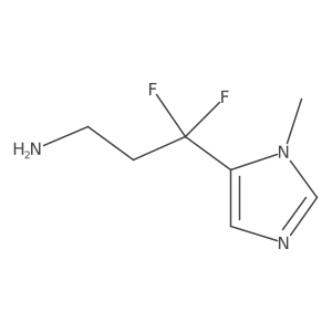 3,3-difluoro-3-(1-methyl-1H-imidazol-5-yl)propan-1-amine结构式