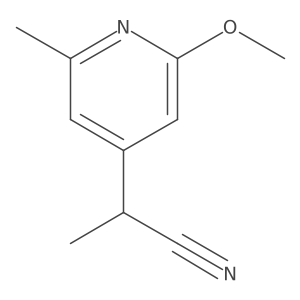 2-(2-Methoxy-6-methylpyridin-4-yl)propanenitrile Structure