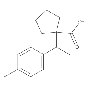 1-[1-(4-Fluorophenyl)ethyl]cyclopentane-1-carboxylic acid结构式