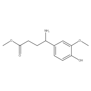 Methyl 4-amino-4-(4-hydroxy-3-methoxyphenyl)butanoate结构式