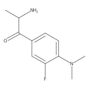 2-Amino-1-[4-(dimethylamino)-3-fluorophenyl]propan-1-one Structure