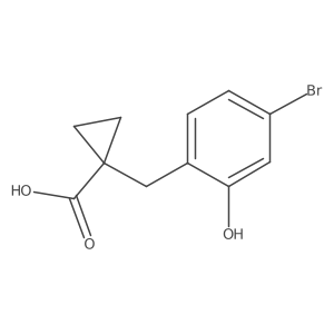 1-[(4-Bromo-2-hydroxyphenyl)methyl]cyclopropane-1-carboxylic acid Structure