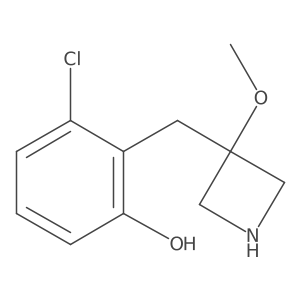 3-Chloro-2-[(3-methoxyazetidin-3-yl)methyl]phenol Structure