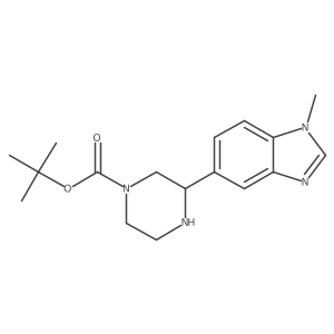 tert-butyl 3-(1-methyl-1H-1,3-benzodiazol-5-yl)piperazine-1-carboxylate结构式