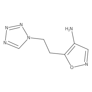 5-[2-(1H-1,2,3,4-tetrazol-1-yl)ethyl]-1,2-oxazol-4-amine结构式
