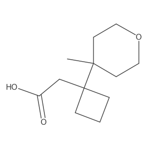 2-[1-(4-Methyloxan-4-yl)cyclobutyl]acetic acid结构式