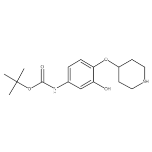 tert-butyl N-[3-hydroxy-4-(piperidin-4-yloxy)phenyl]carbamate Structure