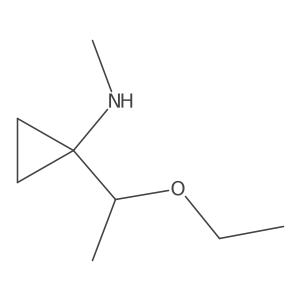 1-(1-ethoxyethyl)-N-methylcyclopropan-1-amine结构式
