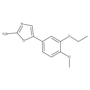 5-(3-Ethoxy-4-methoxyphenyl)-1,3-oxazol-2-amine结构式