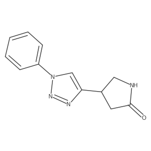 4-(1-phenyl-1H-1,2,3-triazol-4-yl)pyrrolidin-2-one结构式