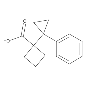 1-(1-Phenylcyclopropyl)cyclobutane-1-carboxylic acid结构式