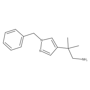 2-(1-benzyl-1H-pyrazol-4-yl)-2-methylpropan-1-amine结构式