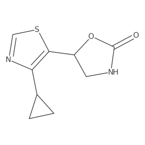 5-(4-Cyclopropyl-1,3-thiazol-5-yl)-1,3-oxazolidin-2-one Structure