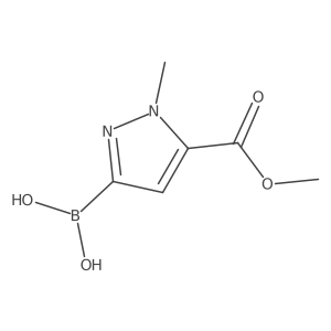 (5-(Methoxycarbonyl)-1-methyl-1H-pyrazol-3-yl)boronic acid Structure