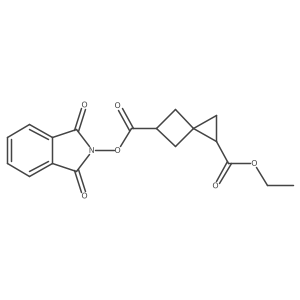 5-(1,3-dioxo-2,3-dihydro-1H-isoindol-2-yl) 1-ethyl spiro[2.3]hexane-1,5-dicarboxylate结构式