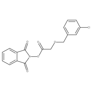 1,3-dioxo-2,3-dihydro-1H-isoindol-2-yl 2-[(3-chlorophenyl)methoxy]acetate结构式