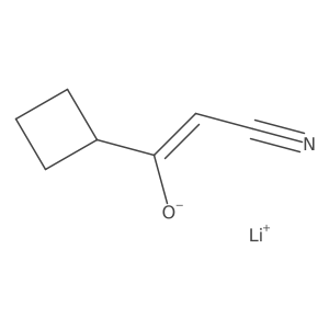 Lithium;(Z)-2-cyano-1-cyclobutylethenolate结构式
