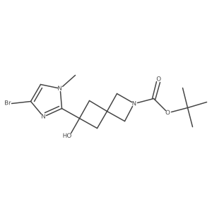tert-butyl 6-(4-bromo-1-methyl-1H-imidazol-2-yl)-6-hydroxy-2-azaspiro[3.3]heptane-2-carboxylate Structure