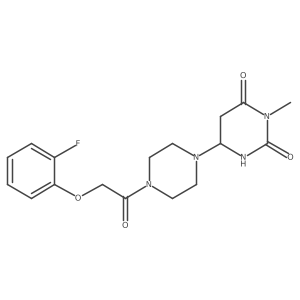 6-[4-[2-(2-Fluorophenoxy)acetyl]piperazin-1-yl]-3-methyl-1,3-diazinane-2,4-dione结构式