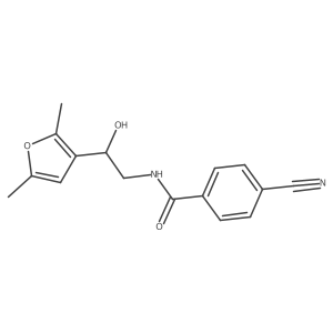 4-cyano-N-[2-(2,5-dimethylfuran-3-yl)-2-hydroxyethyl]benzamide结构式